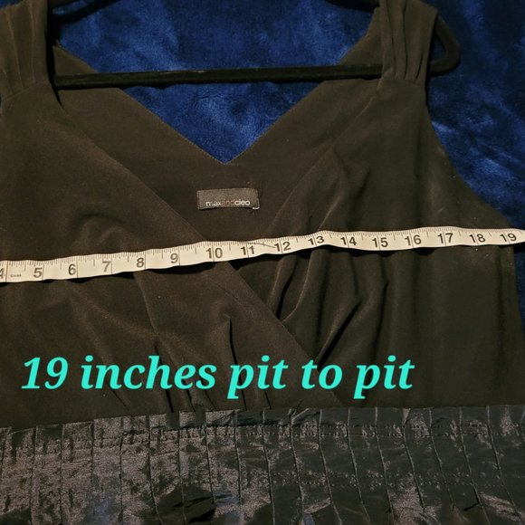 Max and Cleo Black Taffeta and jersey Prom or Party dress Size 14 - Picture 6 of 6